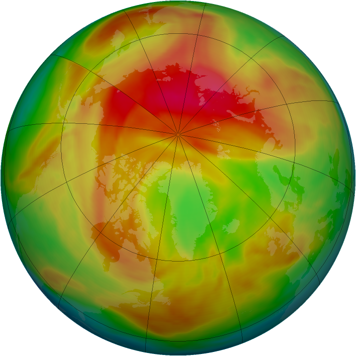 Arctic ozone map for 27 March 2005